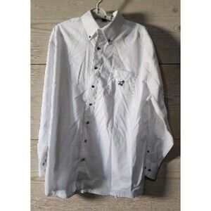 Big Dogs Embroidered Button Up Dress Shirt Mens XL X-LARGE Nice Excellent D30